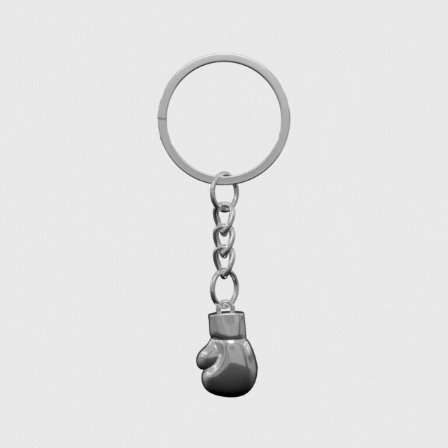 Metal Boxing Glove Keychain